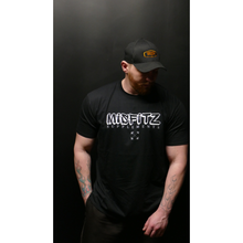 Load image into Gallery viewer, Misfitz White On Black Muscle Fit T-Shirt
